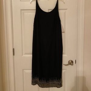 NWT- Homecoming/Cocktail Dress. Black Dress with silver beading.